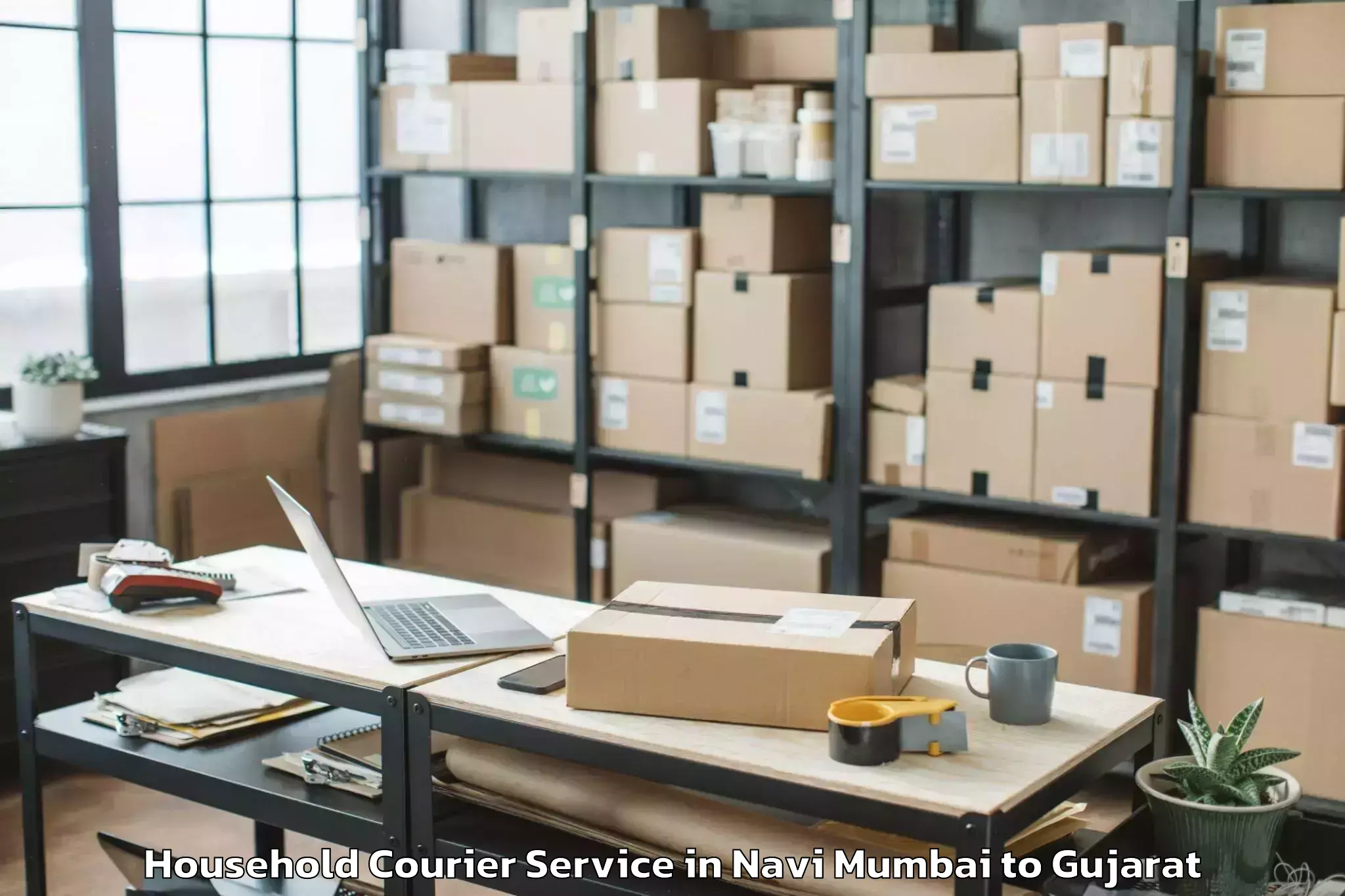 Affordable Navi Mumbai to Kodinar Household Courier